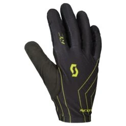 Scott RC Team Long Finger Gloves - Black/Dark Grey -CycloPro Shop 289376BLKsulphurYEL 1