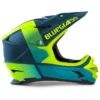 Bluegrass Intox Full Face MTB Helmet - Petrol Blue/Fluro Yellow