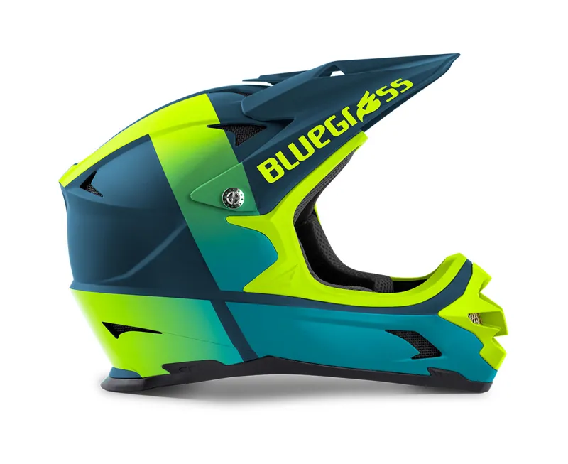Bluegrass Intox Full Face MTB Helmet - Petrol Blue/Fluro Yellow 3 Bluegrass Intox Full Face MTB Helmet - Petrol Blue/Fluro Yellow