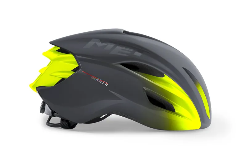 Met Manta MIPS Road Helmet - Grey/Fluo Yellow 6 Met Manta MIPS Road Helmet - Grey/Fluo Yellow - Image 4
