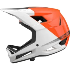 Lazer Cage KinetiCore Full Face MTB Helmet - Matt Orange/White -CycloPro Shop 3 562