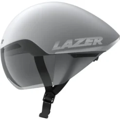Lazer Victor KinetiCore TT Road Helmet - Matt White Silver -CycloPro Shop 3 587