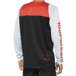100 Percent R-Core Men's Long Sleeve Jersey - Black/Racer Red -CycloPro Shop 40005 00000 2