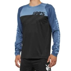 100 Percent R-Core Men's Long Sleeve Jersey - Black/White -CycloPro Shop 40005 00005 1