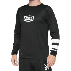 100 Percent R-Core Men's Long Sleeve Jersey - Black/White -CycloPro Shop 40005 00010