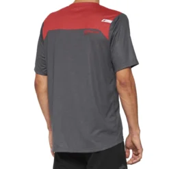 100 Percent Airmatic Men's Short Sleeve Jersey - Charcoal/Racer Red -CycloPro Shop 40014 00010 2