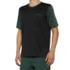 100 Percent Ridecamp Men's Short Sleeve Jersey - Black/Forest Green -CycloPro Shop 40027 00000