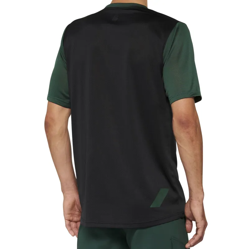 100 Percent Ridecamp Men's Short Sleeve Jersey - Black/Forest Green 7 100 Percent Ridecamp Men's Short Sleeve Jersey - Black/Forest Green - Image 5