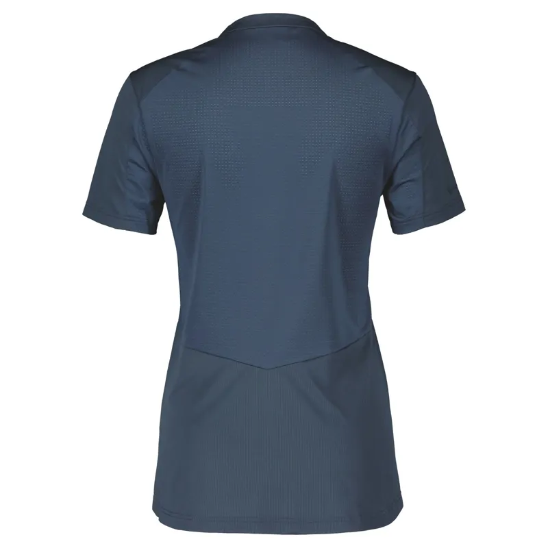 Scott Trail Flow Zip Women's Short Sleeve Jersey - Metal Blue/Dark Blue 5 Scott Trail Flow Zip Women's Short Sleeve Jersey - Metal Blue/Dark Blue - Image 3