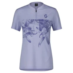 Scott Trail Flow Zip Women's Short Sleeve Jersey - Moon Blue/Dream Blue -CycloPro Shop 4031177519