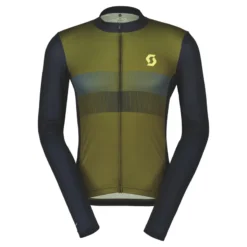 Scott RC Team 10 Men's Long Sleeve Jersey - Fir Green/Bitter Yellow -CycloPro Shop 4031307512