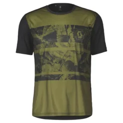 Scott Trail Flow Men's Short Sleeve Jersey - Fir Green/Black -CycloPro Shop 4032337386