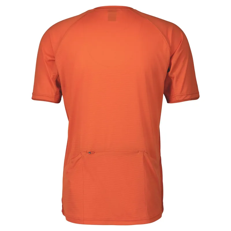 Scott Trail Flow Pro Men's Short Sleeve Jersey - Braze Orange 5 Scott Trail Flow Pro Men's Short Sleeve Jersey - Braze Orange - Image 3