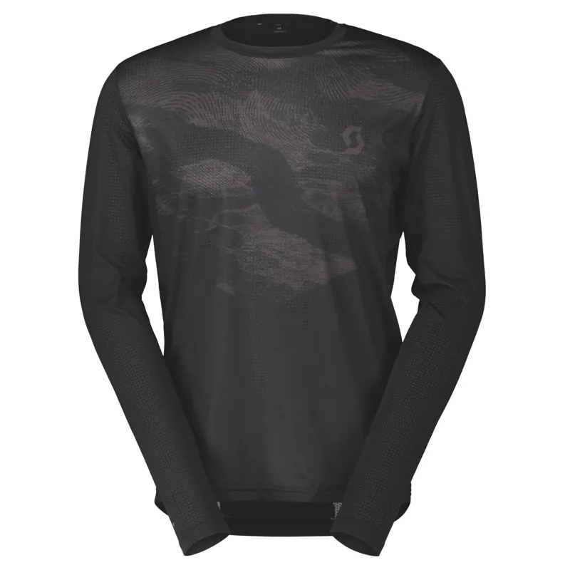 Scott Trail Flow Men's Long Sleeve Jersey - Black/Dark Grey 3 Scott Trail Flow Men's Long Sleeve Jersey - Black/Dark Grey