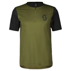 Scott Trail Vertic Zip Men's Short Sleeve Jersey - Black