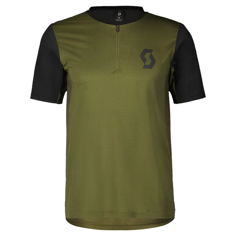 Scott Trail Vertic Zip Men's Short Sleeve Jersey - Fir Green/Black 6 Scott Trail Vertic Zip Men's Short Sleeve Jersey - Fir Green/Black - Image 4