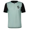 Scott Trail Vertic Zip Men's Short Sleeve Jersey - Fir Green/Black