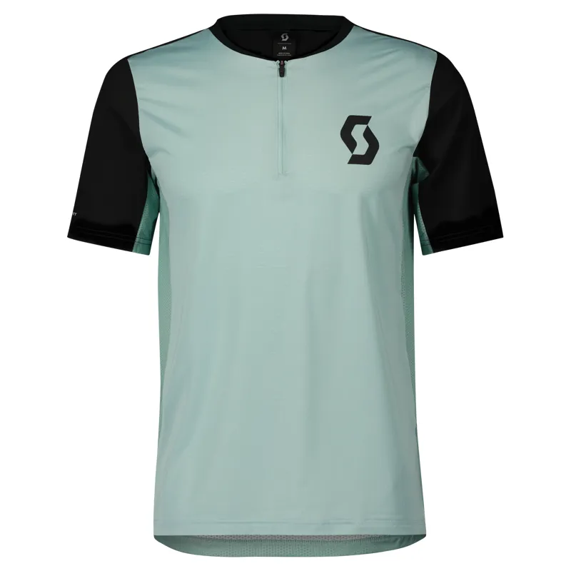 Scott Trail Vertic Zip Men's Short Sleeve Jersey - Mineral Green/Black 6 Scott Trail Vertic Zip Men's Short Sleeve Jersey - Mineral Green/Black - Image 4