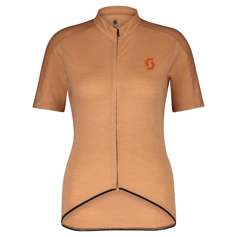 Scott Gravel Merino Women's Short Sleeve Jersey - Rose Beige/Braze Orange 3 Scott Gravel Merino Women's Short Sleeve Jersey - Rose Beige/Braze Orange