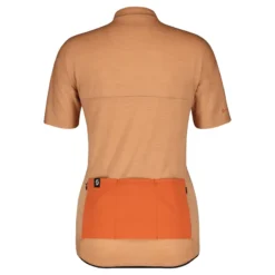 Scott Gravel Merino Women's Short Sleeve Jersey - Rose Beige/Braze Orange 9 Scott Gravel Merino Women's Short Sleeve Jersey - Rose Beige/Braze Orange -CycloPro Shop 4040927506A