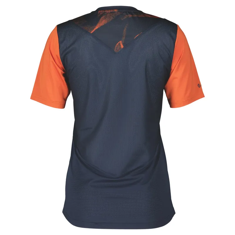 Scott Trail Vertic Women's Short Sleeve Jersey - Dark Blue/Braze Orange 6 Scott Trail Vertic Women's Short Sleeve Jersey - Dark Blue/Braze Orange - Image 4