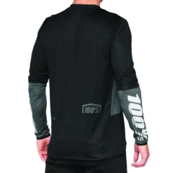 100 Percent R-Core X Long Sleeve Jersey - Charcoal/Black -CycloPro Shop 41002 052 2