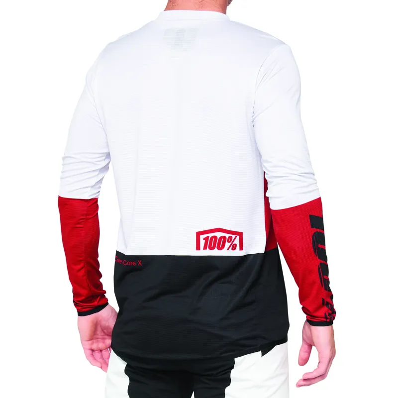 100 Percent R-Core X Long Sleeve Jersey - Cherry/Black 5 100 Percent R-Core X Long Sleeve Jersey - Cherry/Black - Image 3