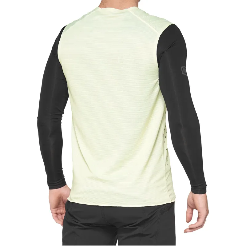 100 Percent R-Core Concept Long Sleeve Jersey - Yellow 6 100 Percent R-Core Concept Long Sleeve Jersey - Yellow - Image 4