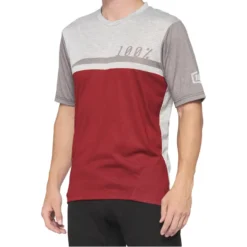 100 Percent Airmatic Short Sleeve Jersey - Steel Cherry/Grey -CycloPro Shop 41312 428