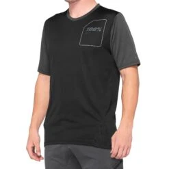 100 Percent Ridecamp Men's Short Sleeve Jersey - Light Slate/Navy -CycloPro Shop 41401 052 2