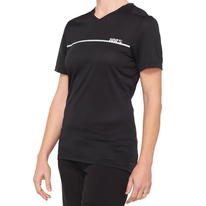 100 Percent Ridecamp Women's Short Sleeve Jersey - Black/ Grey X 3 100 Percent Ridecamp Women's Short Sleeve Jersey - Black/ Grey X