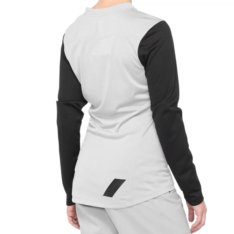 100 Percent Ridecamp Women's Long Sleeve Jersey - Grey/Black 4 100 Percent Ridecamp Women's Long Sleeve Jersey - Grey/Black - Image 2