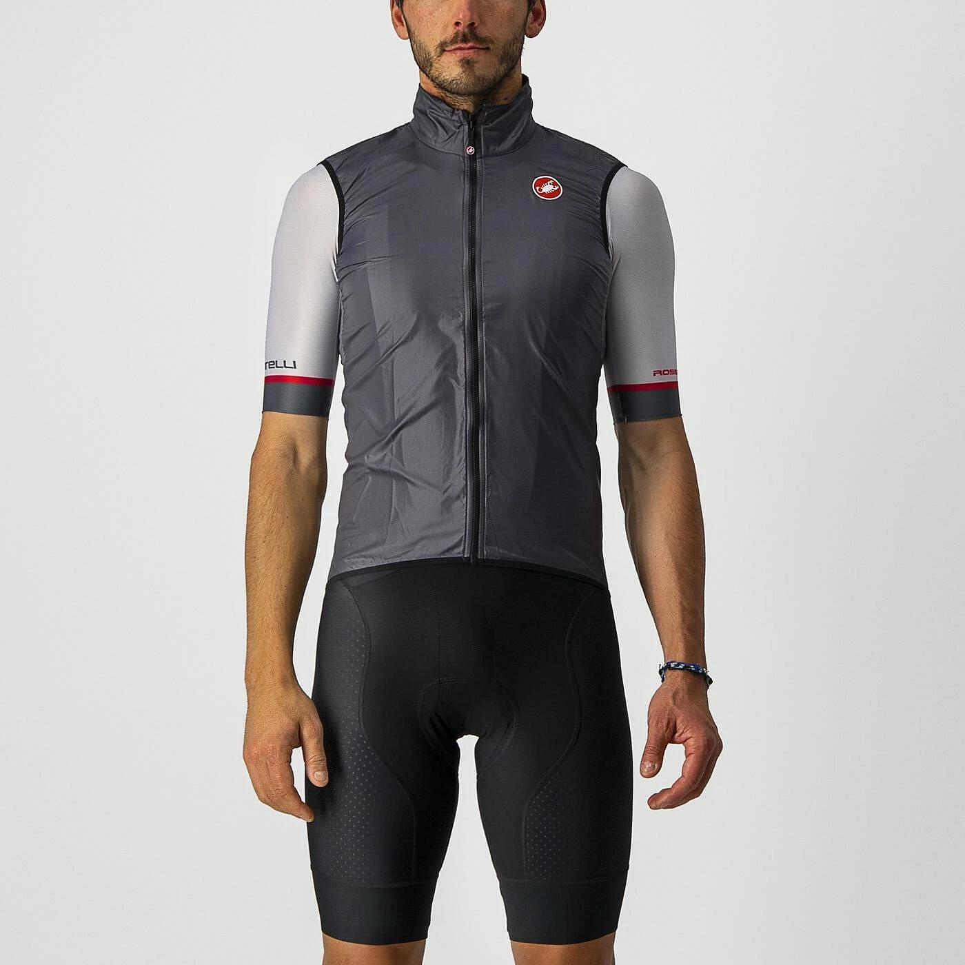 Castelli Aria Men's Windproof Vest - Silver Grey 4 Castelli Aria Men's Windproof Vest - Silver Grey - Image 2