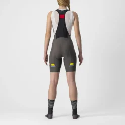 Castelli Prima Women's Bib Shorts - Forest Grey/Sulphur -CycloPro Shop 452006222p 089 02 1400Wx1400H
