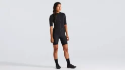 Specialized Prime Short Sleeve Women's Jersey - Black -CycloPro Shop 64022 350 APP PRIME JERSEY SS WMN BLK M FRONT 3 4