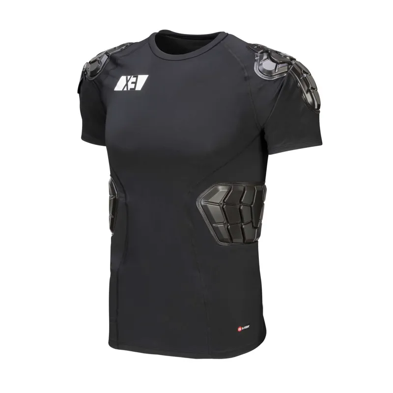G-Form Pro-X3 Men's Short Sleeve Protective Shirt - Black 4 G-Form Pro-X3 Men's Short Sleeve Protective Shirt - Black - Image 2