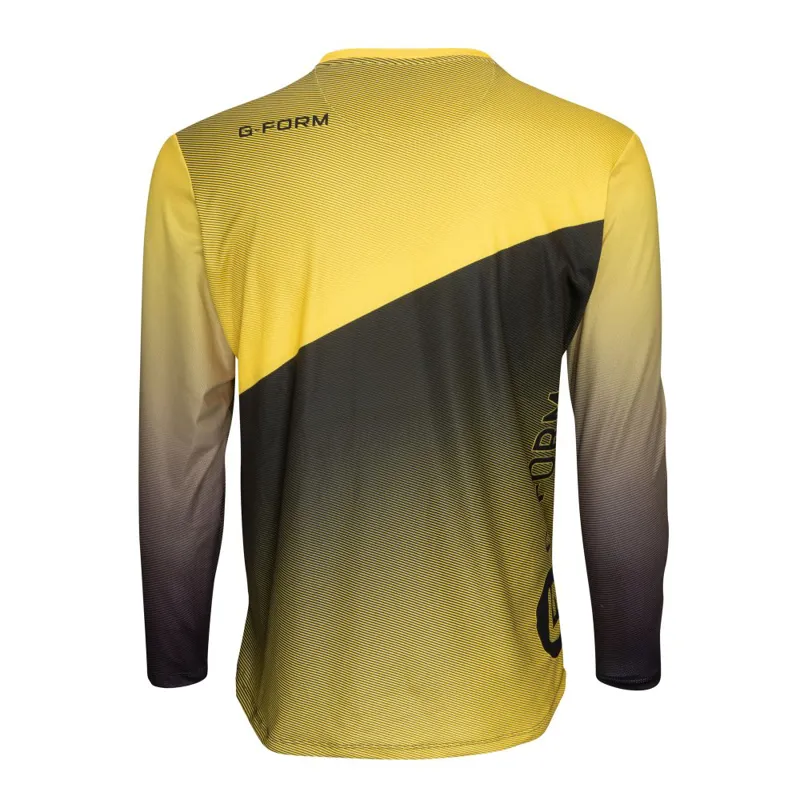 G-Form Podium Men's Long Sleeve Jersey - Race Yellow/White 3 G-Form Podium Men's Long Sleeve Jersey - Race Yellow/White