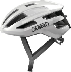 Abus Powerdome Road Helmet - Blaze Red -CycloPro Shop 91930 POWERDOME SHINY WHITE SIDE CMYK 3