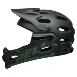 Bell Super 3R Mips Full Face Helmet - Solid Matt Green -CycloPro Shop BEHSU3RMSOLIDMATGRN 2