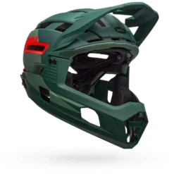 Bell Super Air R MIPS Full Face Helmet - Green/Infrared -CycloPro Shop BEHSUPAIRRMATGLSGRNIN3