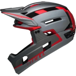 Bell Super Air R MIPS Full Face Helmet - Matt Grey/Red -CycloPro Shop BEHSUPAIRRMATGRYRED 4