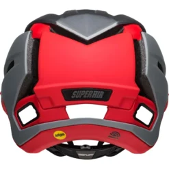 Bell Super Air R MIPS Full Face Helmet - Matt Grey/Red -CycloPro Shop BEHSUPAIRRMATGRYRED 7