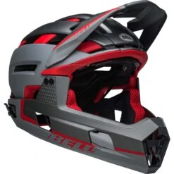 Bell Super Air R Mips Full Face Helmet - Fasthouse Black/White 33 Bell Super Air R Mips Full Face Helmet - Fasthouse Black/White -CycloPro Shop BEHSUPAIRRMATGRYRED 8 5