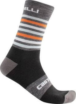 Castelli Gregge 15 Men's Socks - Red/Savile Blue -CycloPro Shop CS17560GrayORG 2