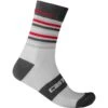 Castelli Gregge 15 Men's Socks - Red/Savile Blue -CycloPro Shop CS17560SILGrayGray 2