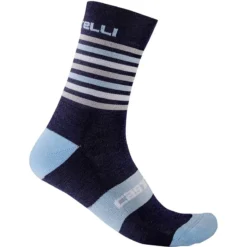 Castelli Gregge 15 Men's Socks - Savile Blue/Dusk Blue -CycloPro Shop CS17560SavileBLUDuskBLU