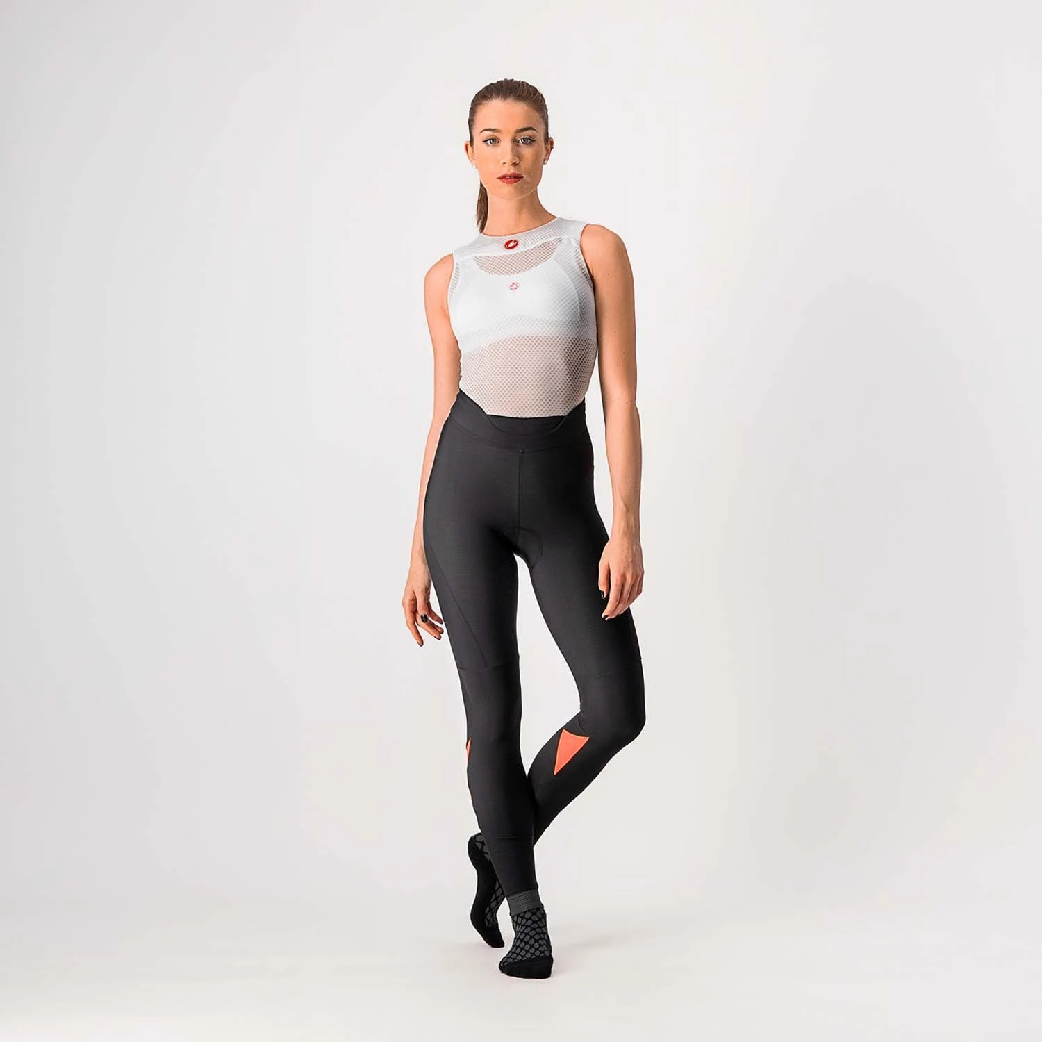 Castelli Velocissima Women's Cycling Tights - Black/Teal Blue 6 Castelli Velocissima Women's Cycling Tights - Black/Teal Blue - Image 4