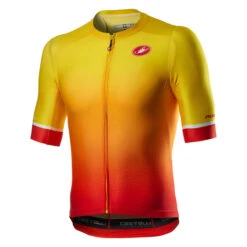 Castelli Aero Race 6.0 Short Sleeve Jersey - Yellow Fluo/Green Fluo