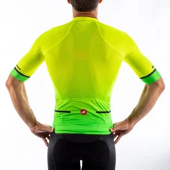 Castelli Aero Race 6.0 Short Sleeve Jersey - Yellow Fluo/Green Fluo -CycloPro Shop CS20011YELFluoGRNFluo 5