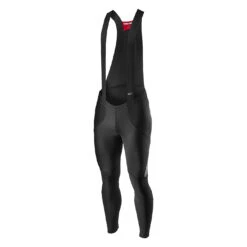 Castelli Sorpasso RoS Bibtights - Black/Fiery Red -CycloPro Shop CS20522BLKReflex
